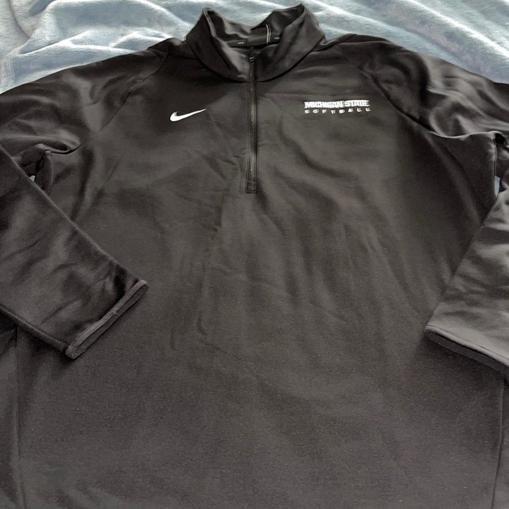 Womens nike Michigan state 3/4 zip sweater softball